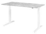 HAMMERBACHER XMKA16 höhenverstellbarer Schreibtisch 70,0 - 120,0 cm - elektrisch beton / weiß