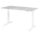 HAMMERBACHER XMKA16 höhenverstellbarer Schreibtisch 70,0 - 120,0 cm - elektrisch beton / weiß