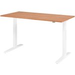 HAMMERBACHER XMKA16 höhenverstellbarer Schreibtisch 70,0 - 120,0 cm - elektrisch nussbaum / weiß