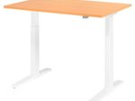 HAMMERBACHER XMKA12 höhenverstellbarer Schreibtisch 70,0 - 120,0 cm - elektrisch buche / weiß