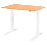HAMMERBACHER XMKA12 höhenverstellbarer Schreibtisch 70,0 - 120,0 cm - elektrisch buche / weiß