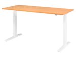 HAMMERBACHER XMKA19 höhenverstellbarer Schreibtisch 70,0 - 120,0 cm - elektrisch buche / weiß