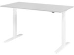HAMMERBACHER XMKA16 höhenverstellbarer Schreibtisch 70,0 - 120,0 cm - elektrisch lichtgrau / weiß