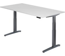 HAMMERBACHER XBHM2E höhenverstellbarer Schreibtisch 65,0 - 130,0 cm - elektrisch weiß / grafit