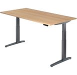 HAMMERBACHER XBHM2E höhenverstellbarer Schreibtisch 65,0 - 130,0 cm - elektrisch eiche / grafit