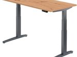 HAMMERBACHER XBHM16 höhenverstellbarer Schreibtisch 65,0 - 130,0 cm - elektrisch asteiche / grafit