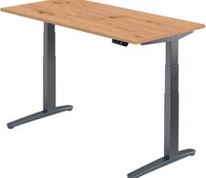 HAMMERBACHER XBHM16 höhenverstellbarer Schreibtisch 65,0 - 130,0 cm - elektrisch asteiche / grafit