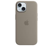 Apple Silikon Case mit MagSafe für Apple iPhone 15, tonbraun