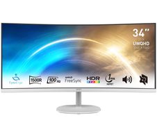 MSI PRO MP341CQWDE Curved Monitor 86,4 cm (34") Weiß