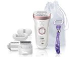 Braun Silk-épil 9 SensoSmart 9/870 Epiliergerät, Pink, Weiß