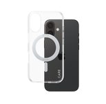 CARE by PanzerGlass® Feature Case Transparent Silber Kickstand & MagSafe für iPhone 16