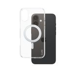 CARE by PanzerGlass® Feature Case Transparent Silber Kickstand & MagSafe für iPhone 16 Plus