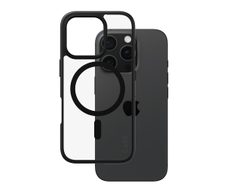 CARE by PanzerGlass® Flagship Case Transparent Urban Combat Schwarz Rahmen & MagSafe für iPhone 16 Pro