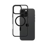 CARE by PanzerGlass® Flagship Case Transparent Urban Combat Schwarz Rahmen & MagSafe für iPhone 16 Pro Max