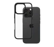 CARE by PanzerGlass® Flagship Case Transparent Urban Combat Schwarz Rahmen für iPhone 16 Pro