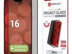 DISPLEX Privacy Full Cover Panzerglas (10H) für Apple iPhone 16
