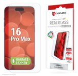 DISPLEX Panzerglas (10H) + Schutzhülle für Apple iPhone 16 Pro Max