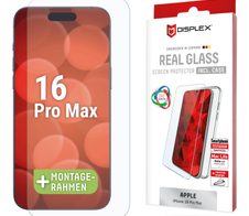DISPLEX Panzerglas (10H) + Schutzhülle für Apple iPhone 16 Pro Max