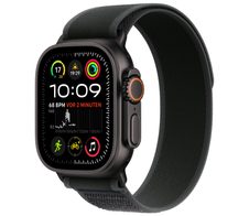 Apple Watch Ultra 2 Titanium (Cellular) 49mm Titaniumgehäuse schwarz,  Trail Loop Armband schwarz (M/L)