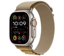 Apple Watch Ultra 2 Titanium (Cellular) 49mm Titaniumgehäuse natur, Armband Alpine Loop mandel (L)