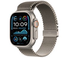 Apple Watch Ultra 2 Titanium (Cellular) 49mm Titaniumgehäuse natur, Milanaise Titan Armband natur (L)