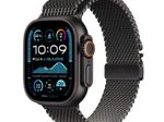 Apple Watch Ultra 2 Titanium (Cellular) 49mm Titaniumgehäuse schwarz, Milanaise Titan Armband schwarz (M)