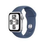 Apple Watch SE (GPS) 40mm Aluminiumgehäuse silber, Sportarmband denim (S/M)