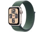 Apple Watch SE (GPS) 40mm Aluminiumgehäuse polarstern, Sport Loop Armband seegrün