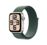 Apple Watch SE (GPS) 40mm Aluminiumgehäuse polarstern, Sport Loop Armband seegrün