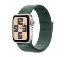 Apple Watch SE (GPS) 40mm Aluminiumgehäuse polarstern, Sport Loop Armband seegrün