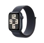 Apple Watch SE (GPS) 40mm Aluminiumgehäuse mitternacht, Sport Loop Armband tinte