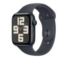 Apple Watch SE (GPS) 44mm Aluminiumgehäuse mitternacht, Sportarmband mitternacht (S/M)
