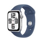 Apple Watch SE (GPS) 44mm Aluminiumgehäuse silber, Sportarmband denim (M/L)