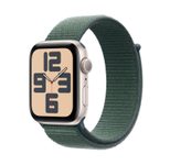 Apple Watch SE (GPS) 44mm Aluminiumgehäuse polarstern, Sport Loop Armband seegrün