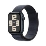 Apple Watch SE (GPS) 44mm Aluminiumgehäuse mitternacht, Sport Loop Armband tinte