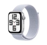 Apple Watch SE (GPS) 44mm Aluminiumgehäuse silber, Sport Loop Armband blaue Wolke