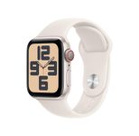 Apple Watch SE (GPS + Cellular) 40mm Aluminiumgehäuse polarstern, Sportarmband polarstern (S/M)