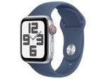 Apple Watch SE (GPS + Cellular) 40mm Aluminiumgehäuse silber, Sportarmband denim (S/M)