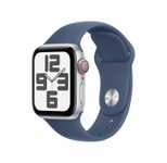 Apple Watch SE (GPS + Cellular) 40mm Aluminiumgehäuse silber, Sportarmband denim (M/L)