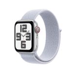 Apple Watch SE (GPS + Cellular) 40mm Aluminiumgehäuse silber, Sport Loop Armband blaue Wolke