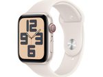 Apple Watch SE (GPS + Cellular) 44mm Aluminiumgehäuse polarstern, Sportarmband polarstern (S/M)
