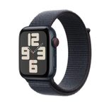 Apple Watch SE (GPS + Cellular) 44mm Aluminiumgehäuse mitternacht, Sport Loop Armband tinte