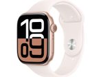 Apple Watch Series 10 Aluminiumgehäuse (GPS + Cellular) 46mm Rosegold (Sportarmband blassrosa) M/L