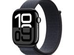 Apple Watch Series 10 Aluminiumgehäuse GPS 46mm Diamantschwarz (Sport Loop tinte)