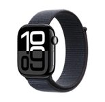 Apple Watch Series 10 Aluminiumgehäuse GPS 46mm Diamantschwarz (Sport Loop tinte)