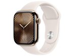 Apple Watch Series 10 Titan Gold (GPS + Cellular) 42mm (Sportarmband polarstern) M/L