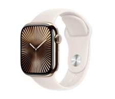 Apple Watch Series 10 Titan Gold (GPS + Cellular) 42mm (Sportarmband polarstern) M/L