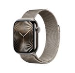Apple Watch Series 10 Titan Natur (GPS + Cellular) 42mm (Milanaise Armband natur)