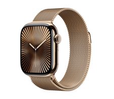 Apple Watch Series 10 Titan Gold (GPS + Cellular) 42mm (Milanaise Armband gold)