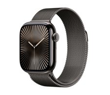 Apple Watch Series 10 Titan Schiefer (GPS + Cellular) 42mm (Milanaise Armband schiefer)